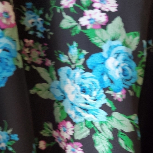 Show Me Your MuMu JOYCELYN Blue and Black Bishop Sleeve Sundress L - Picture 9 of 15